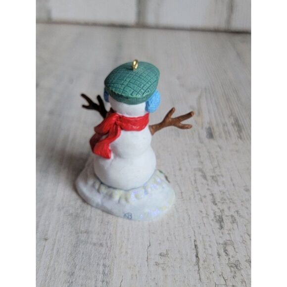 Hallmark collectors club snowman 2002 ornament Xmas glitter - Picture 4 of 6